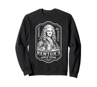 Sidra de manzana Isaac Newton de Funny Physics Vintage Label Science Sudadera