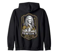 Sidra de manzana Isaac Newton de Funny Physics Vintage Label Science Sudadera con Capucha