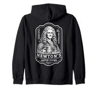 Sidra de manzana Isaac Newton de Funny Physics Vintage Label Science Sudadera con Capucha