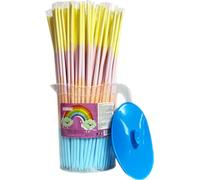 SIDRAL. 160 Cañas arcoiris cañas. pica pica, Cañas de azucar con sabor fresa.