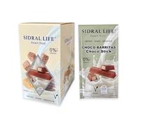 SIDRAL LIFE - Dulce/Bebidas Instantáneas en Polvo para leche - Saborizantes Sin Azucar y con Vitamina C y B12-15 Sobres (Barritas Chocolate)