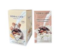 SIDRAL LIFE - Dulce/Saborizantes sin azúcar para leche,batidos o postres. Instantáneas en Polvo - Saborizantes Sin Azucar ni gluten y con Vitamina C y B12-15 Sobres (Chocolate y Avellanas)