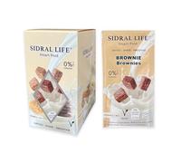 SIDRAL LIFE - Dulce/Saborizantes sin azúcar para leche,batidos o postres. Instantáneas en Polvo - Saborizantes Sin Azucar ni gluten y con Vitamina C y B12-15 Sobres (Brownie)