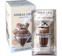SIDRAL LIFE - Dulce/Saborizantes sin azúcar para leche,batidos o postres. Instantáneas en Polvo - Saborizantes Sin Azucar y con Vitamina C y B12-15 Sobres (Café Capuchino)
