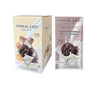 SIDRAL LIFE - Dulce/Saborizantes sin azúcar para leche,batidos o postres. Instantáneas en Polvo - Saborizantes Sin Azucar ni gluten y con Vitamina C y B12-15 Sobres(Galletas Chocolate)