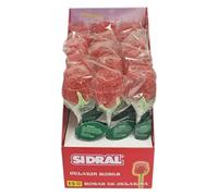 SIDRAL - Sant Jordi Rosas Pectina Pack de 15 - Golosinas en forma de Rosas, Golosinas para San Valentín - (PECTINA)
