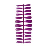 siduytin 1 Juego de puntas francesas para uñas, diseño de ataúd extralargo, puntas de dedos artificiales, cubierta completa, calcomanías artísticas de estilo bailarina , púrpura brillante