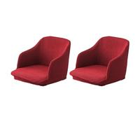siduytin 2 Pack/Lote Funda de sillón versátil para Varios ajustes Funda de Silla elástica Curvada de poliéster fácil y Elegante Completa, Vino Rojo