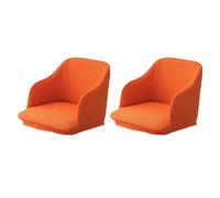 siduytin 2 pack/lote funda de sillón versátil para varios ajustes funda de silla elástica curvada de poliéster fácil y elegante completa, naranja