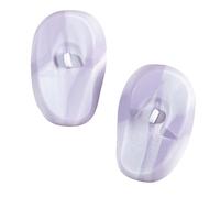 siduytin 2 protectores de oídos Licone, suaves, para teñir el cabello, para bricolaje, doméstico, violeta claro, violeta claro, 7.5 x 5 x 2. cm