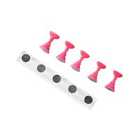 siduytin 6 piezas de soportes profesionales para práctica de uñas, juego de soportes para puntas de uñas DIY, Base de cristal de buena fijación, estante de exhibición de tablero de ajedrez, Rojo