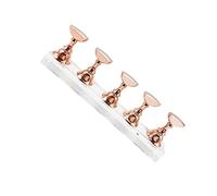 siduytin 6 piezas de soportes profesionales para práctica de uñas, juego de soportes para puntas de uñas DIY, Base de cristal de buena fijación, estante de exhibición de tablero de ajedrez, Rosa roja