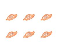 siduytin 6 unids/set de Clips planos hechos en francés para Clip antideslizante grueso que protege el cabello de la epidermis con elasticidad abierta y, naranja, 12.4 * 3.4 * 4.7 CM