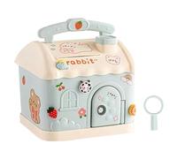 siduytin Adorable alcancía con forma de tarro para enseñar a los niños la importancia del ahorro. Alcancía con forma de cerdito y pegatinas DIY.