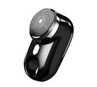 siduytin Afeitadora eléctrica Mini, maquinilla de Afeitar inalámbrica de Doble de Secado rápido y húmedo, Resistente al Agua, Lavable, Recortadora de Barba y Cara, Viaje a casa, Negro Plateado