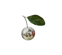 siduytin Bolas de discoteca de cereza, decoración de setas, espejo doble Kawaii, iluminación de cristal, sala de estar, decoración del hogar para escenario, Bar, vacaciones, sencillo de plata, 10cm