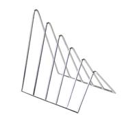 siduytin Estantería de escritorio y soporte para discos de vinilo y libros recetas. Sujetalibros decorativo para estanterías pesadas. Discos lisos, Plata, 13.5x9.5x14cm