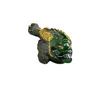 siduytin Estatua de rana de la suerte que cambia color, bandeja té decorativa, figurita sapo, una pieza muy significativa decoración del hogar, Verde