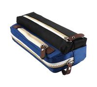 siduytin Estuche para lápices Kawaii de gran capacidad, seguro, fácil organización, bolsa bonita de poliéster, sin hilo suelto, fácil de clasificar, artesanía exquisita, Negro+Azul