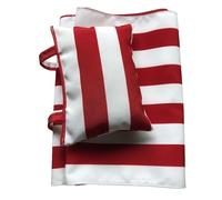 siduytin Funda de Lona Impermeable de Secado rápido para Silla de Playa y Patio, Ideal para Relajarse en la terraza o en la Playa. Reemplazo de Silla de Playa Tipo Bandolera, Raya roja