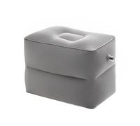siduytin Reposapiés inflable, almohada plegable, suave, de doble capa, herramienta relajante para pies, reposapiés debajo del escritorio para oficina de viajes al aire libre, Gris