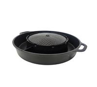 siduytin Sartén para parrilla, utensilios de cocina coreanos portátiles para barbacoa 2 en 1 para el jardín interior y exterior del hogar, Negro, METRO