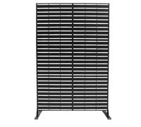 SIEDITI FUORI E DENTRO - Biombo Cortavientos de Metal Perforado, Separador divisorio para Exterior e Interior, Panel frangivista jardín, celosía de Acero versátil (patrón de Textura Negro)