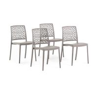 SIEDITI FUORI E DENTRO Sillas de Jardin en Polypropileno Avec Fibre de Verre, Sillas Empilables Diseño Moderno y Natural - Alina (4)