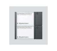 Siedle 4919385 - Módulo de Teclas (2 Botones, 1 y Sistema N, TM 612-2 Dg, Brillante), Color Gris Oscuro