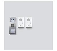 Siedle Set Cab 850-2 E/W intercomunicador con Cable Plata, Blanco