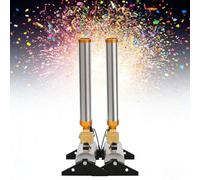 SIEEOUR 2 Máquinas De Confeti Electrónicas 150w Con Mando A Distancia, Cañón De Confeti Autónomo, Ángulo Ajustable, Acero Inoxidable Para Conciertos Escenario Bodas Eventos Especiales