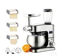 SIEEOUR 600w Horneado Batidora Amasadora, 5,2 Litros Acero Inoxidable Cocina Mezcladora, Cabeza Inclinable Eléctrica Mezcladora, Incluye Gancho Para Masa, Batidor, Para Pan, Masa De Pastel