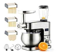 SIEEOUR Cabeza Inclinable Batidora Amasadora Con Pantalla, 5 Litros Acero Inoxidable Mezcladora De Alimentos, De Alta Resistencia Eléctrica Mezcladora,De Globos Para Hornear Y Masa