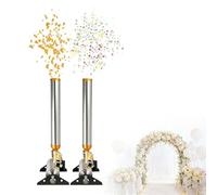 SIEEOUR Disparador De Confeti Para Escenario Profesional, 2 Piezas Máquina 150w De Ángulo Ajustable Con Mando Inalámbrico, Acero Inoxidable Para Fiestas, Bodas Y Eventos Especiales