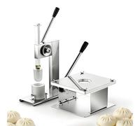 SIEEOUR Fabricante De Baozi De Acero Inoxidable,Máquina Manual Para Hacer Bollos,Incluye Prensadora De Masa,Máquina De Cierre,400-500 Bollos/Hora,Para Uso Doméstico Y Comercial(D-full set)