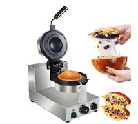 SIEEOUR Gelato Panini Press Machine & Ice Cream Filling Waffle Maker, Ufo Burger Maker With 50-300°C Temp Control, Hielera Waffle Hamburguesa Comercial Acero Inoxidable Para Café(Single head)