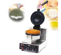 SIEEOUR Hamburguesera Con Calentamiento Doble Cara, Ice Cream Ufo Burger Maker Machine,Fabricante Cono Waffle Comercial & Máquina Panini Press Eléctrica Antiadherente, Para Cocina(Single head)