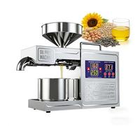 SIEEOUR Máquina De Aceite Comercial 820w, Extractora De Aceite De Cocina Automática, Máquina De Aceite Eléctrica De Acero Inoxidable,Para Prensar Semillas En Frío/Caliente,Para Cacahuetes