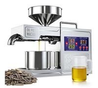 SIEEOUR Máquina De Aceite Eléctrica 820w, Prensa De Aceite Automática Con Control De Temperatura 40-300°C, Máquina De Aceite En Frío Y Caliente Automática, Para Cocina Doméstica Y Uso Comercial