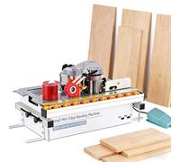 SIEEOUR Máquina De Cantear 1200w, Canteadora Para Carpintería, Velocidad Ajustable 0-6 M/Min, Para Cantos Rectos Y Curvos 10-40mm, Material Madera Pvc, Para Producción De Muebles