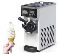 SIEEOUR Máquina De Helados Comercial De Mesa, Máquina De Helado Suave, Con Limpieza Auto Y Tanque 2.5l Y Cilindro 1l, Rendimiento 4-5 L/H, Para Tiendas De Postres, Tiendas De Té Con Leche(Cream)