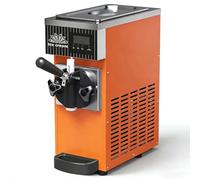 SIEEOUR Máquina De Helados Comercial De Mesa, Máquina De Helado Suave, Con Limpieza Auto Y Tanque 2.5l Y Cilindro 1l, Rendimiento 4-5 L/H, Para Tiendas De Postres, Tiendas De Té Con Leche(Orange)