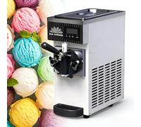 SIEEOUR Máquina De Helados Comercial De Mesa, Máquina De Helado Suave Con Limpieza Automática Y Alta Eficiencia, Tanque 2.5l Y Cilindro 1l, Rendimiento 4-5 L/H,Para Bares,Restaurantes(Cream)
