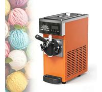 SIEEOUR Máquina De Helados Comercial De Mesa, Máquina De Helado Suave Con Limpieza Automática Y Alta Eficiencia, Tanque 2.5l Y Cilindro 1l, Rendimiento 4-5 L/H,Para Bares,Restaurantes(Orange)