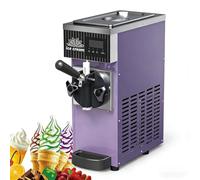 SIEEOUR Máquina De Helados Comercial De Mesa, Máquina De Helado Suave Con Limpieza Automática Y Alta Eficiencia, Tanque 2.5l Y Cilindro 1l, Rendimiento 4-5 L/H,Para Bares,Restaurantes(Purple)