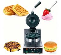 SIEEOUR Máquina Para Hacer Hamburguesas Ufo De Helado Y Plancha Para Waffles De Hamburguesa Comercial, Máquina Selladora De Hamburguesas Eléctrica, Prensa De Panini Para Cocina Hogareña(Single head)