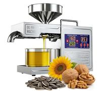 SIEEOUR Prensa De Aceite, Prensa De Aceite Comercial Con Control Inteligente De Temperatura, Máquina De Aceite De Prensado En Frío Y En Caliente De 820w Para Sésamo, Nuez, Frutos Secos