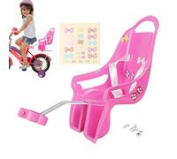Siège De - 25 x 15 x 12 cm Siège De Pour Vélo Enfant | Accesorio Vélo Fille Chaise Transport Rose, Porte-Poupe Décoratif Avec Autocollants, Fille Pour Jeux Dë Rôle Et Balades Exté-