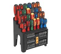 Siegen s01152 destornillador, puntas y tuerca conductor Set 61pc, rojo