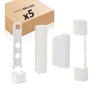 Siegenia SI Aubi Favorit: Juego de cubiertas de bisagras de PVC para ventanas de plástico y puertas de balcón de PVC, color blanco (5 unidades)